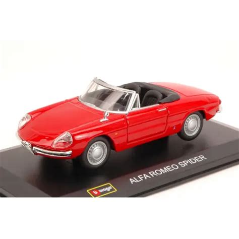 Alfa Romeo Spider Duetto Osso Di Seppia Red Burago Auto