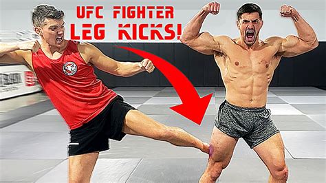 Leg Kicked By Pro Ufc Fighter Stephen Wonderboy Thompson Crazy Pain