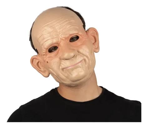 Máscara De Viejito Realista Humor Divertida Disfraz Fiesta Color Nude Máscara Pvc Viejito