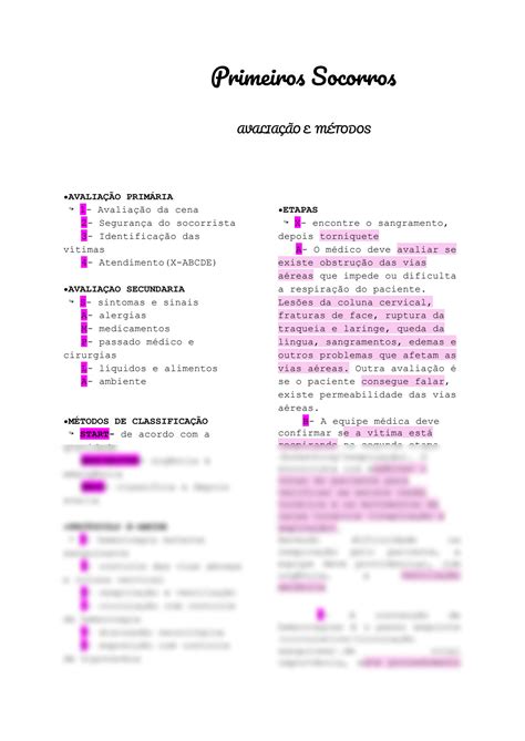 SOLUTION Avalia Ao E Metodos Primeiros Socorros Studypool