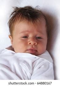 Naked Newborn Baby Girl Face Down Foto Stok Shutterstock
