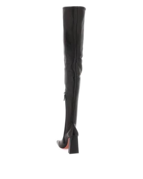 Amina Muaddi Marine Thigh High Boots In Black Lyst