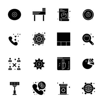 16 Vector PNG Images, 16 Universal Business Icons Vector, Line ...