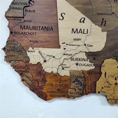 Wooden Africa Map Africa Travel Map Wall Art Map of Africa - Etsy