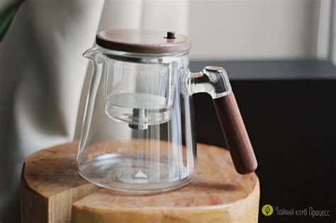 Типот без пластика. Стеклянный с деревянной ручкой и металлическим ...