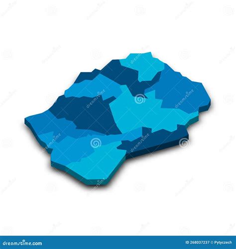 Map Of Lesotho On Political World Map With Magnifying Glass Vector