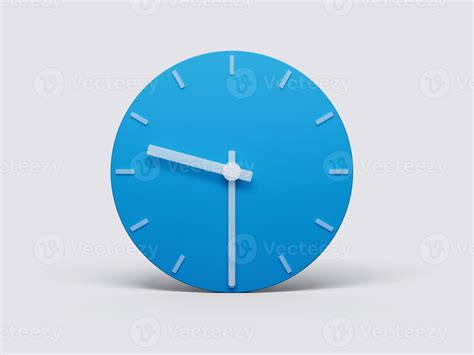 Minimal Clock Time 9 30 O Clock Or Nine Thirty On Light Pastel