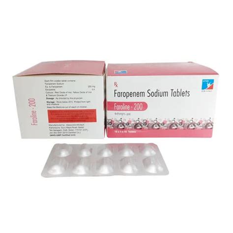 Faropenem Tablets 200 Mg Pack Size 10x10 Tablets At Best Price In