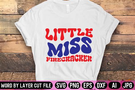 Little Miss Firecracker Retro Svg Design Graphic By Fancy Svg · Creative Fabrica