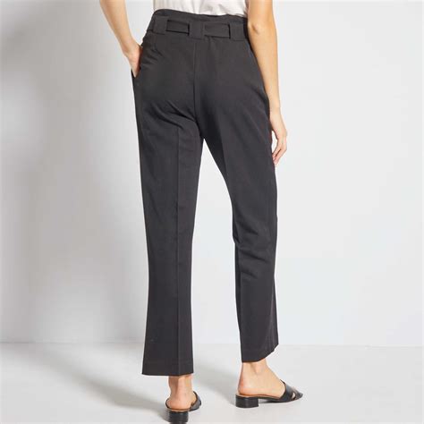 Pantaloni Larghi A Vita Alta Donna Nero Kiabi 14 00