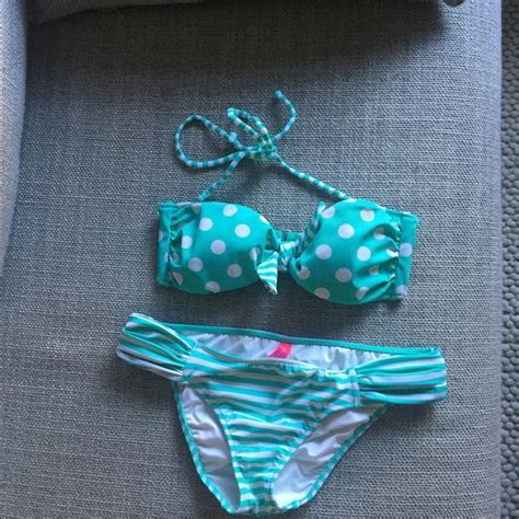 Victorias Secret Swim Victorias Secret Polka Dot Stripped Bikini