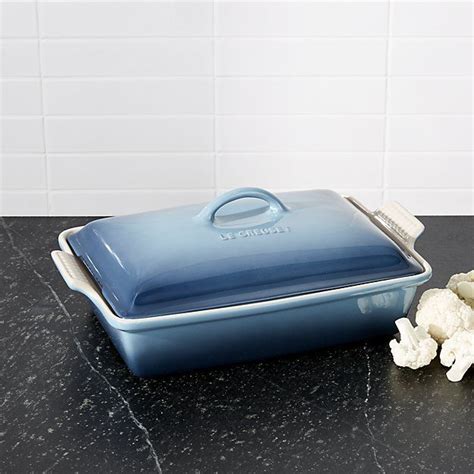 Le Creuset ® Heritage Covered Rectangular Marine Blue Baking Dish