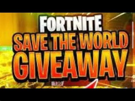 Live Fortnite Massive Save The World Giveaway Gun Dropbox Unlimited