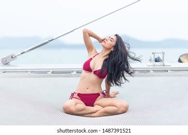 Sexy Girl Bikini Yacht Trip Summer Stock Photo 1487391521 Shutterstock