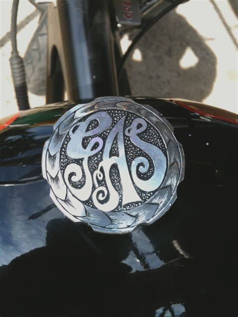 Custom Engraving By Denny Aulia Sporty Chopper Gas Cap