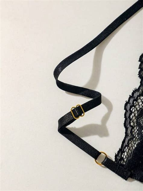 Classic Sexy Women S Plus Size Floral Print Lace Sexy Lingerie Set Shein Usa