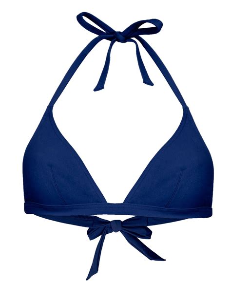 The Navy Triangle Bikini Top