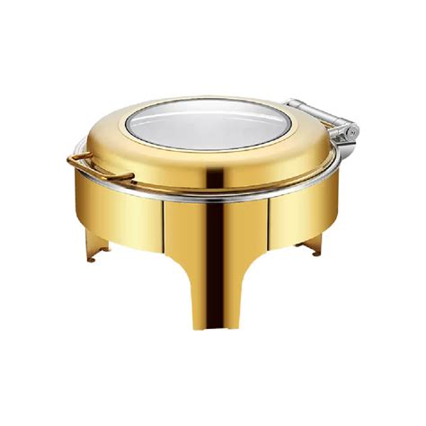 Heavybao Commercial Catering Kitchenware Set Hot Pot Gold Chafer Dishes Food Buffet Display