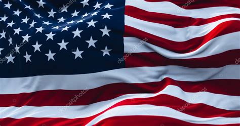 Bandera De Usa Bandera Realista De Usa En La Superficie Ondulada De La