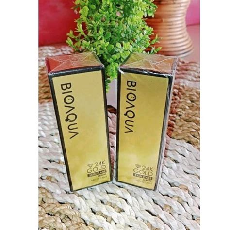 Jual BIOAQUA 24K Gold Skin Care Brightening Serum Wajah 30ml Kering