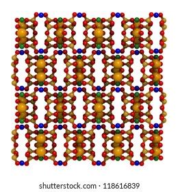 Anthophyllite Asbestos Crystal Structure Fibrous Form Stock ...