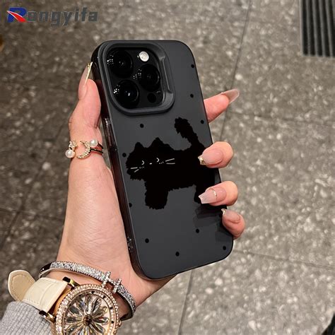 Capa Fofa De Gato Preto De Bolinhas Para Infinix Note Pro Hot I