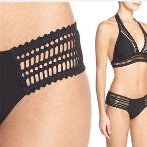 Robin Piccone Swim Robin Piccone Sophia Crochet Black Bikini