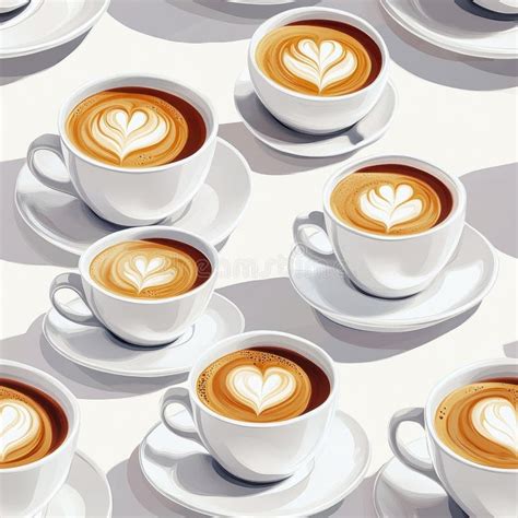 pattern  coffee cups  heart shaped latte art   light