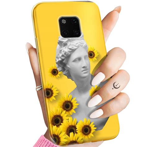 ETUI DO HUAWEI MATE 20 PRO WZORY ŻÓŁTE SŁONECZNE YELLOW OBUDOWA