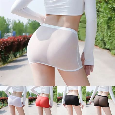 Mini Jupe Courte En Maille Transparente Lingerie Sexy Pour Femmes Eur