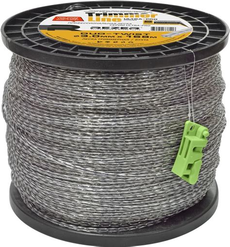 Характеристики Леска для триммеров REZER Ultra-pro DUO-TWIST, 3мм, 168м ...