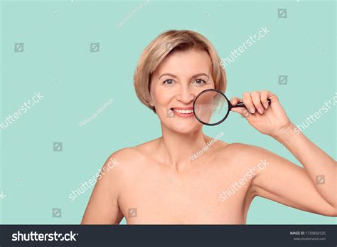 Naked Beautiful Blonde Mature Woman Standing Stock Photo Edit Now 1739850335