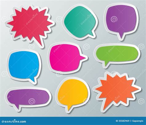 Speech Bubbles Stock Vector Illustration Of Shape Cloud