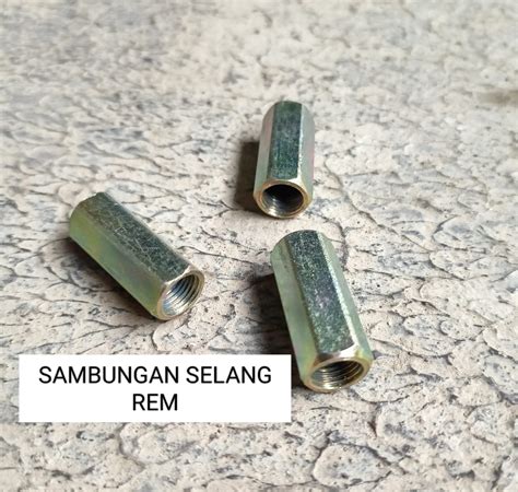 Nepel Sambungan Selang Rem Ukuran Mm Mm Lurus Lobang Lazada