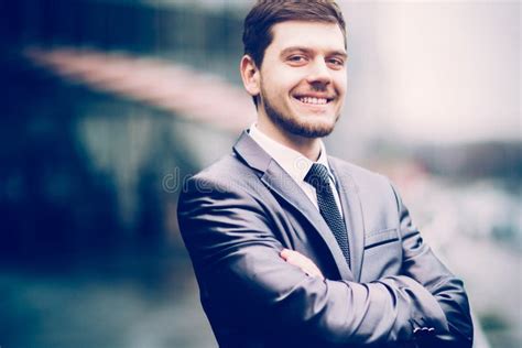 Happy Mature Business Man Looking At Camera With Satisfaction Office
