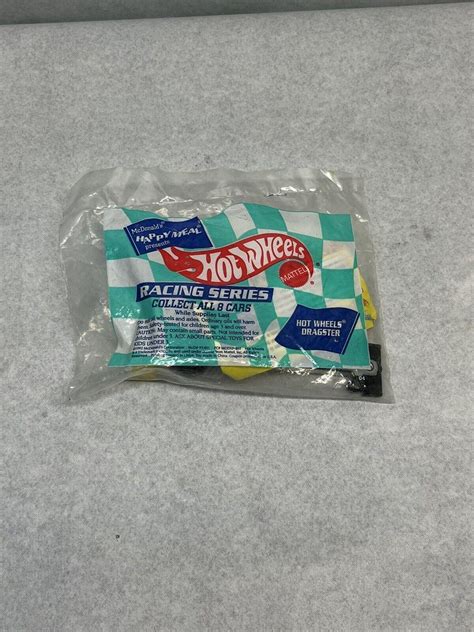 Mcdonalds Happy Meal Toys Hot Wheels Yellow Dragster New In Bag Etsy