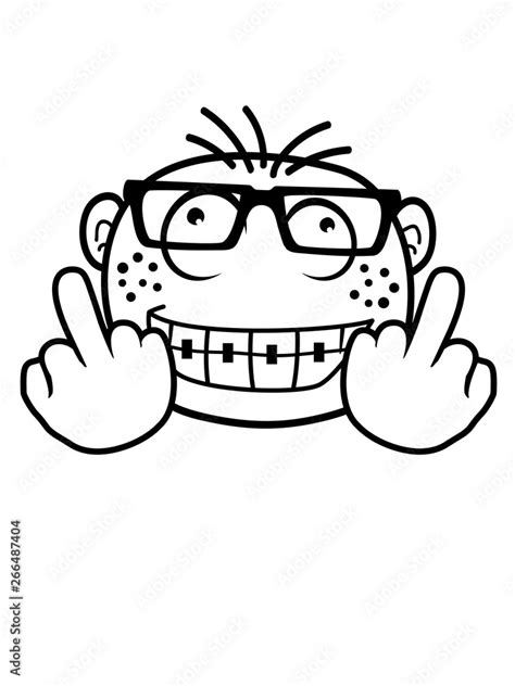 Fuck You Nerd Off Wichser Fick Dich Hornbrille Geek Freak Pickel Zahnspange Verr Cktes Gesicht