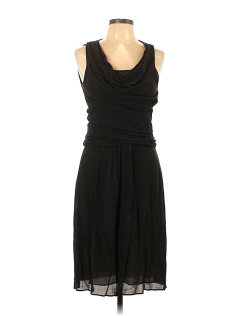 Theory Solid Black Casual Dress Size 12 85 Off Thredup