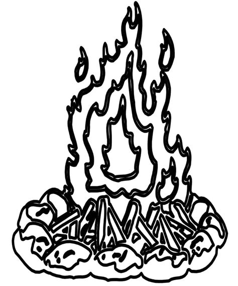 Easy Bonfire Coloring Page Free Printable Coloring Pages For Kids
