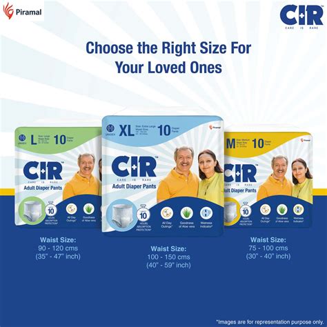 Buy Cir Adult Diaper Pants Xl Waist Size 100 150cms 40 59inches 10s Pack Online And Get Upto 60