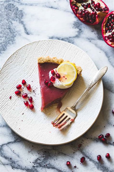 Pomegranate Tart With Hibiscus Lemon And Almond Flour Crust Gluten Free • The Bojon Gourmet