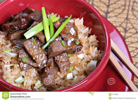 Beef stir-fry rice stock photo. Image of dinner, brown - 4113638