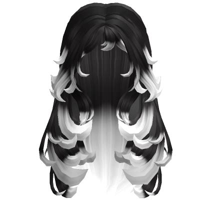 Butterfly Wavy Lush Hair In Black To White Roblox