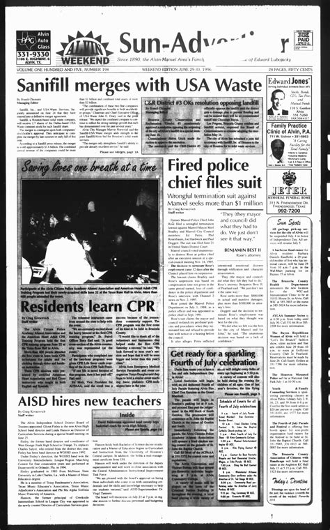Alvin Sun-Advertiser (Alvin, Tex.), Vol. 105, No. 198, Ed. 1 Sunday