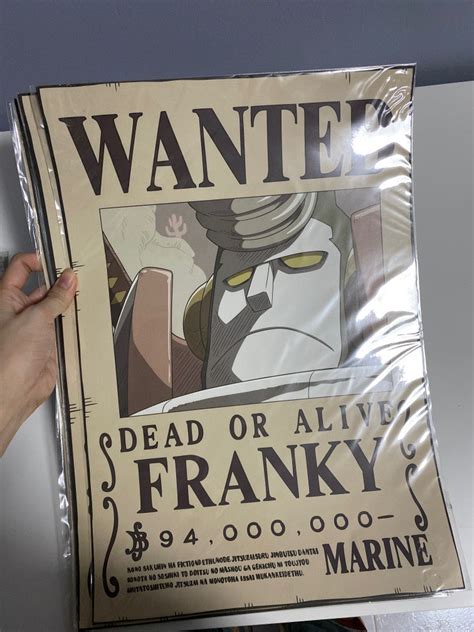 One Piece Franky Wanted Poster Hobbies Toys Memorabilia