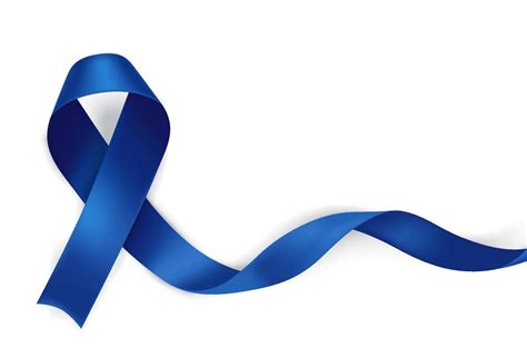 Blue Ribbon Prostate Cancer Awareness Month Symbol Vector Art