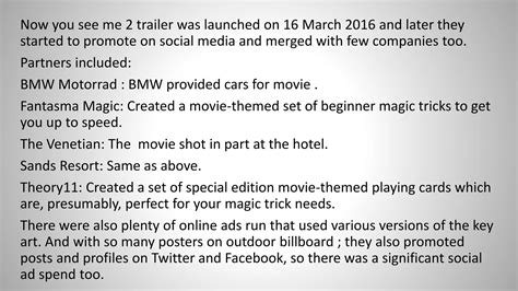 Now You See Me 2 Ppt