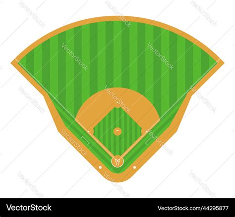 Classic Baseball Field Top View Royalty Free Vector Image