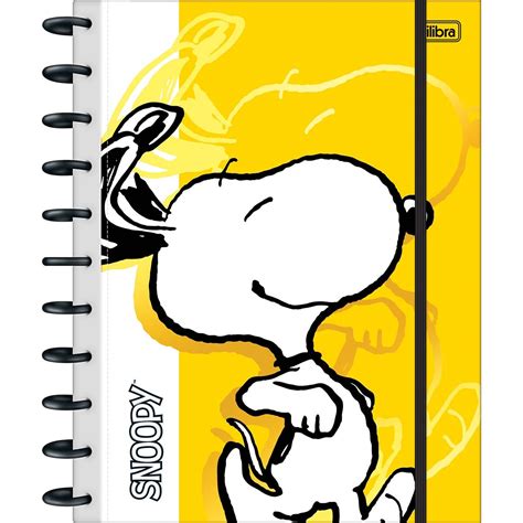 Caderno Snoopy 10 Matérias - Caderno Universitário TILIDISCO CONNECT 10 Matérias SNOOPY | [laranja ...