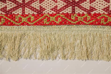 premium photo fringe   edge   carpet closeup